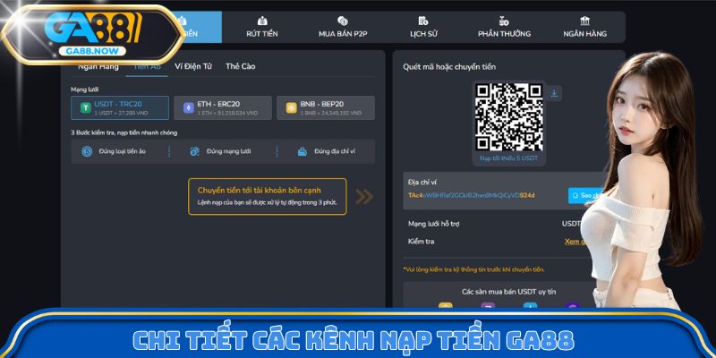 Chi tiết các kênh nạp tiền GA88