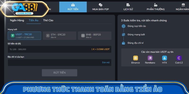 Phương thức thanh toán bằng tiền ảo 